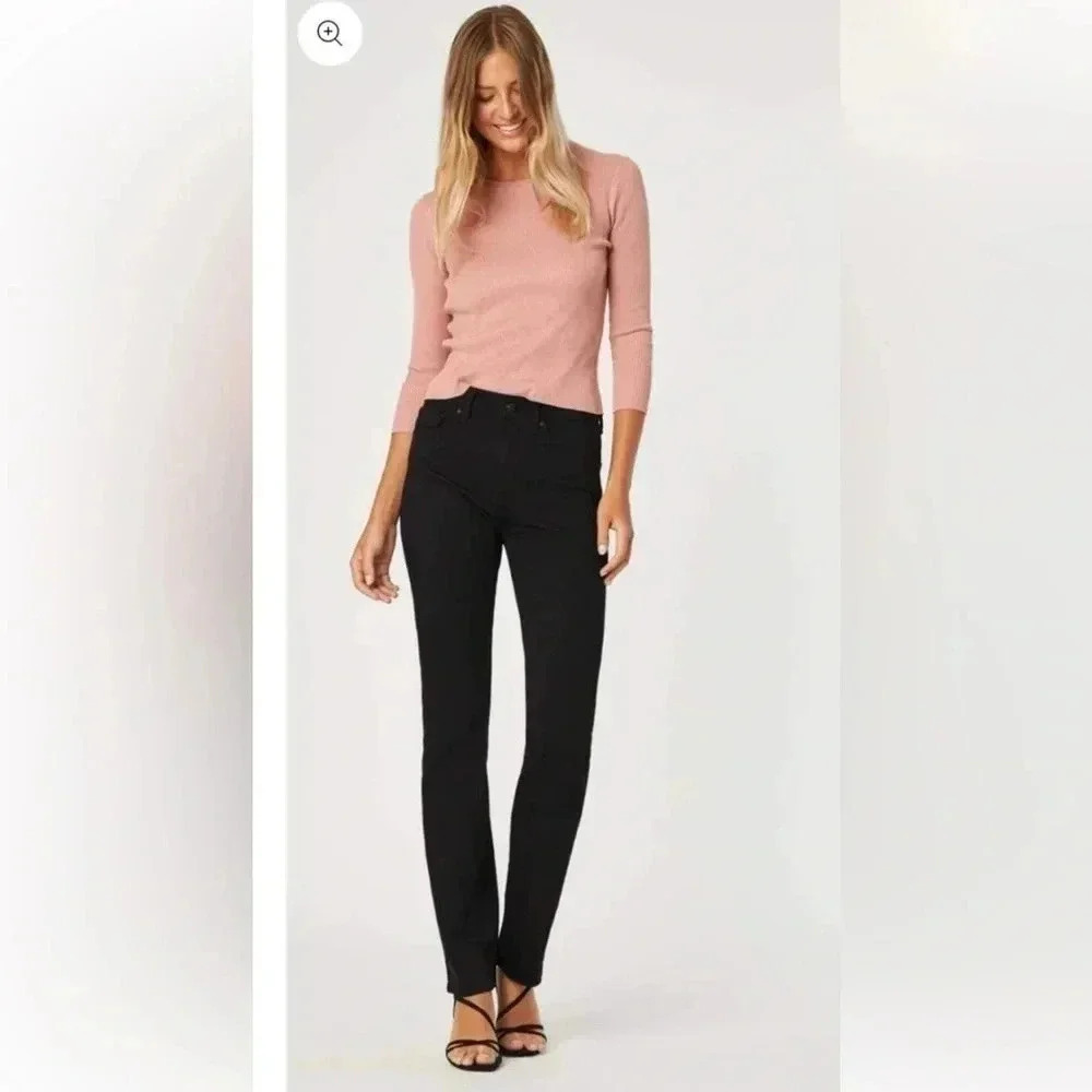 Mavi Kendra High Rise Straight Leg Black Jeans Size 26